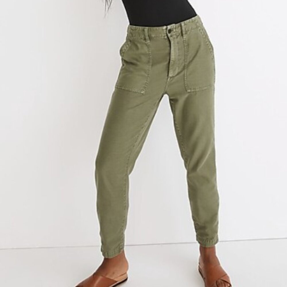 Madewell Curvy Griff Tapered Fatigue Pants Green Size 25 (but fit like 28)